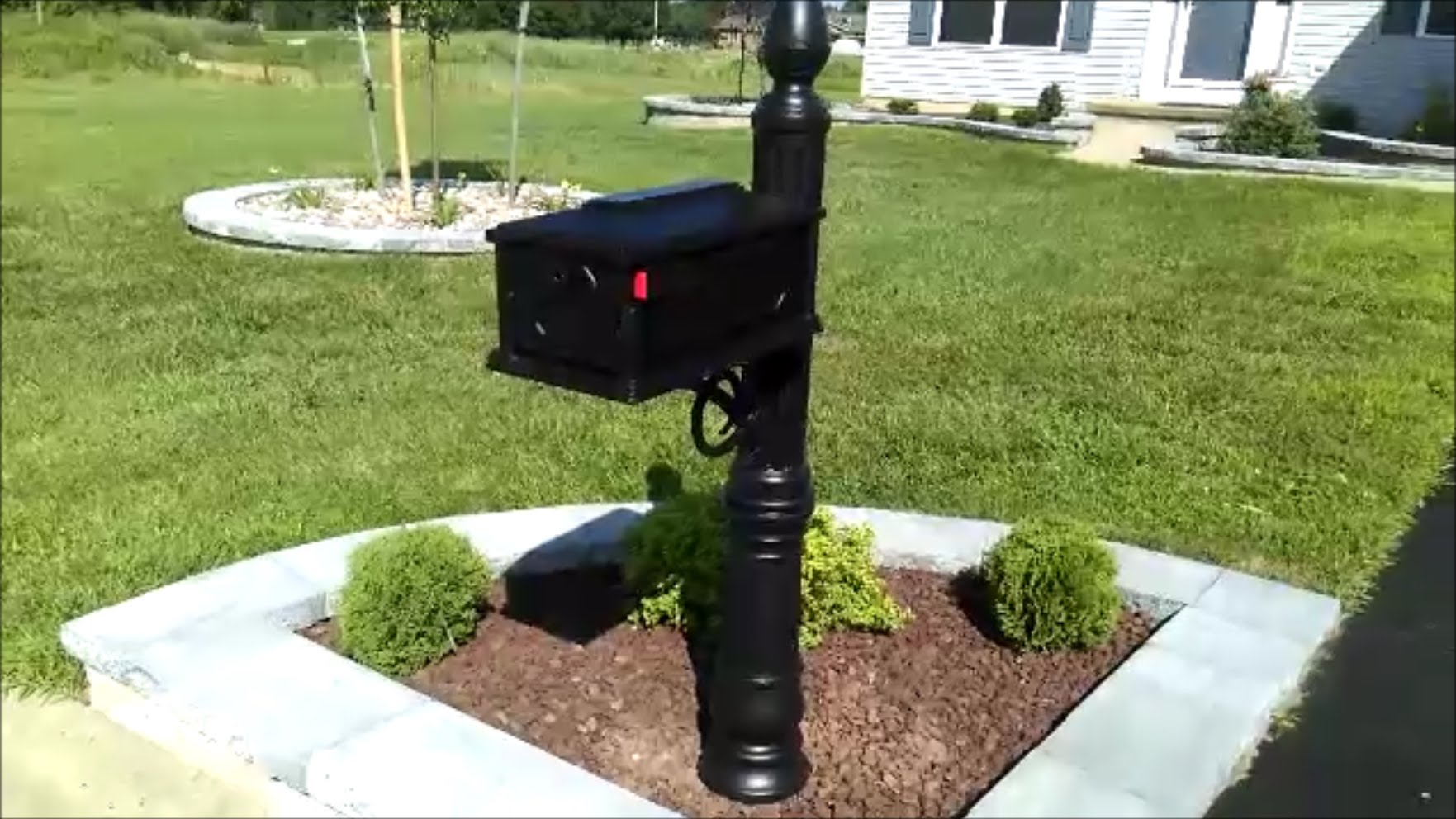 Custom black mailbox with decorative post install by Jeff Handyman