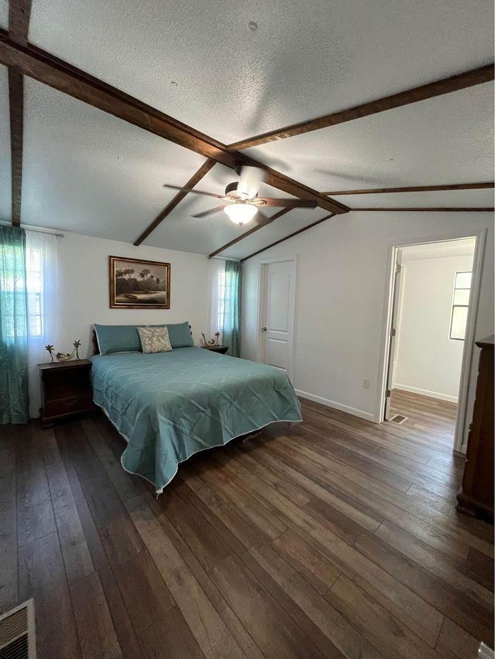 Luxury vinyl plank floor install, third project